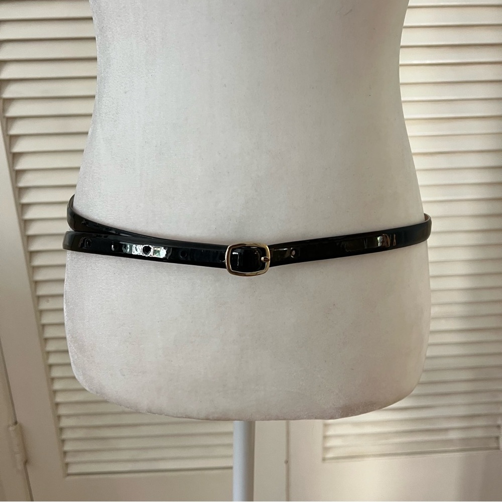 J Crew Patent Leather Black Women's Belt size M